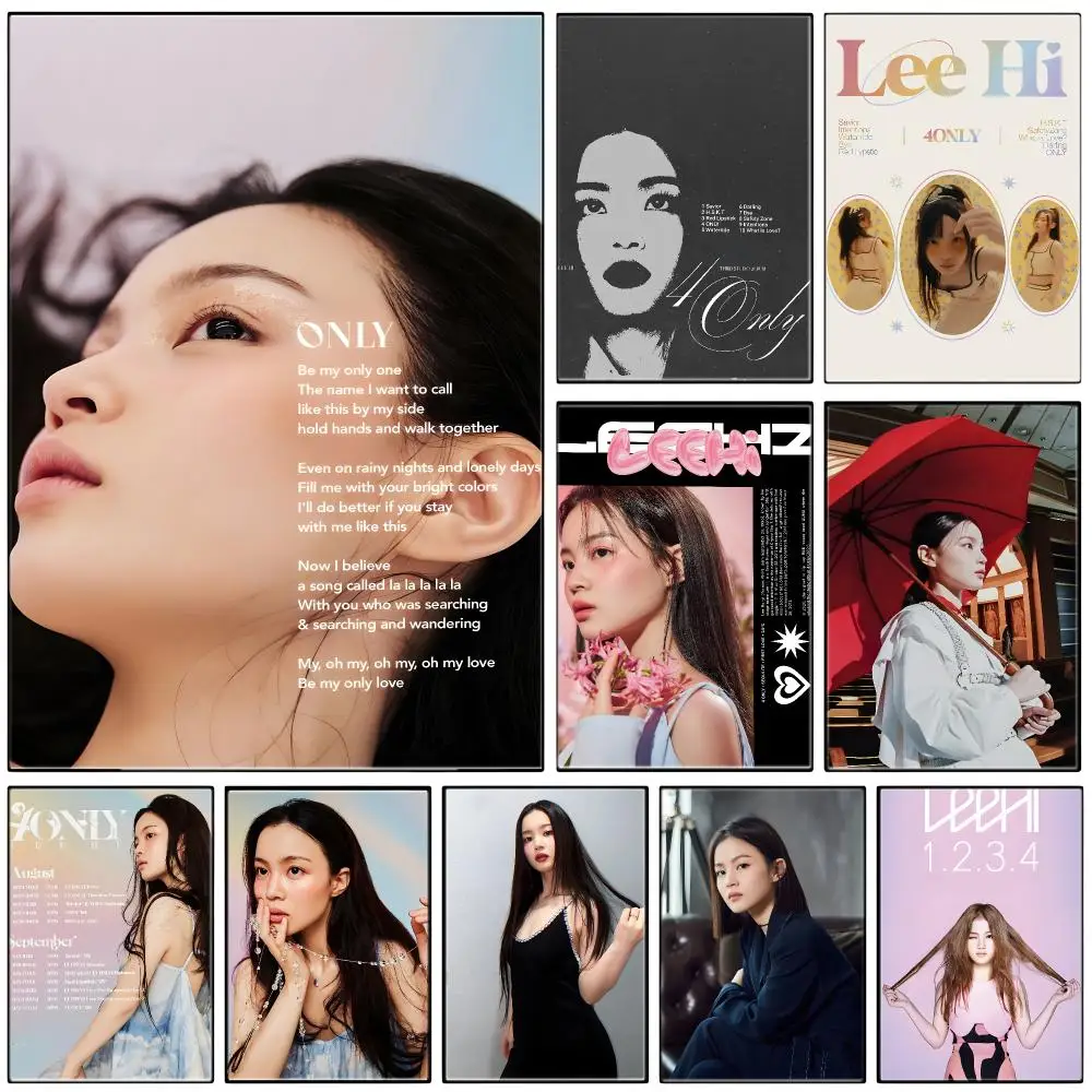 Korean R&B Singer Lee Hi Poster  Self-adhesive Art Waterproof Paper Sticker Coffee House Bar Room Wall Decor