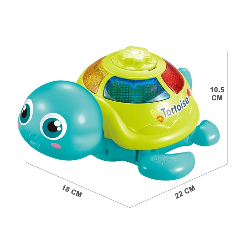 Tortue pondeuse René en mouvement, jouet musical, joli puzzle électrique pour bébé, guide d'apprentissage