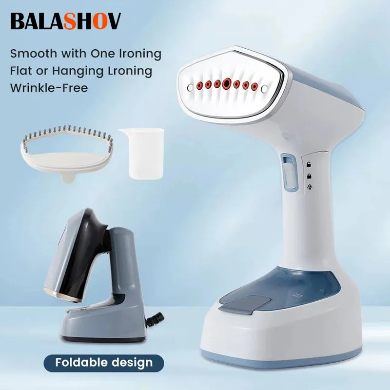 Vaporizador de ropa de 1500W, máquina de planchar plegable de mano, vaporizador de tela portátil de calor rápido para el hogar y viajar