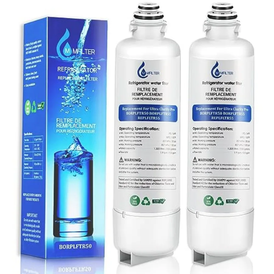 

Сменный фильтр для воды BORPLFTR50, аналог Bosch Ultra Clarity Pro, совместим с 05 000 BORPLFTR55 B6CT80SNS B6CL80ENS REPLFLTR5
