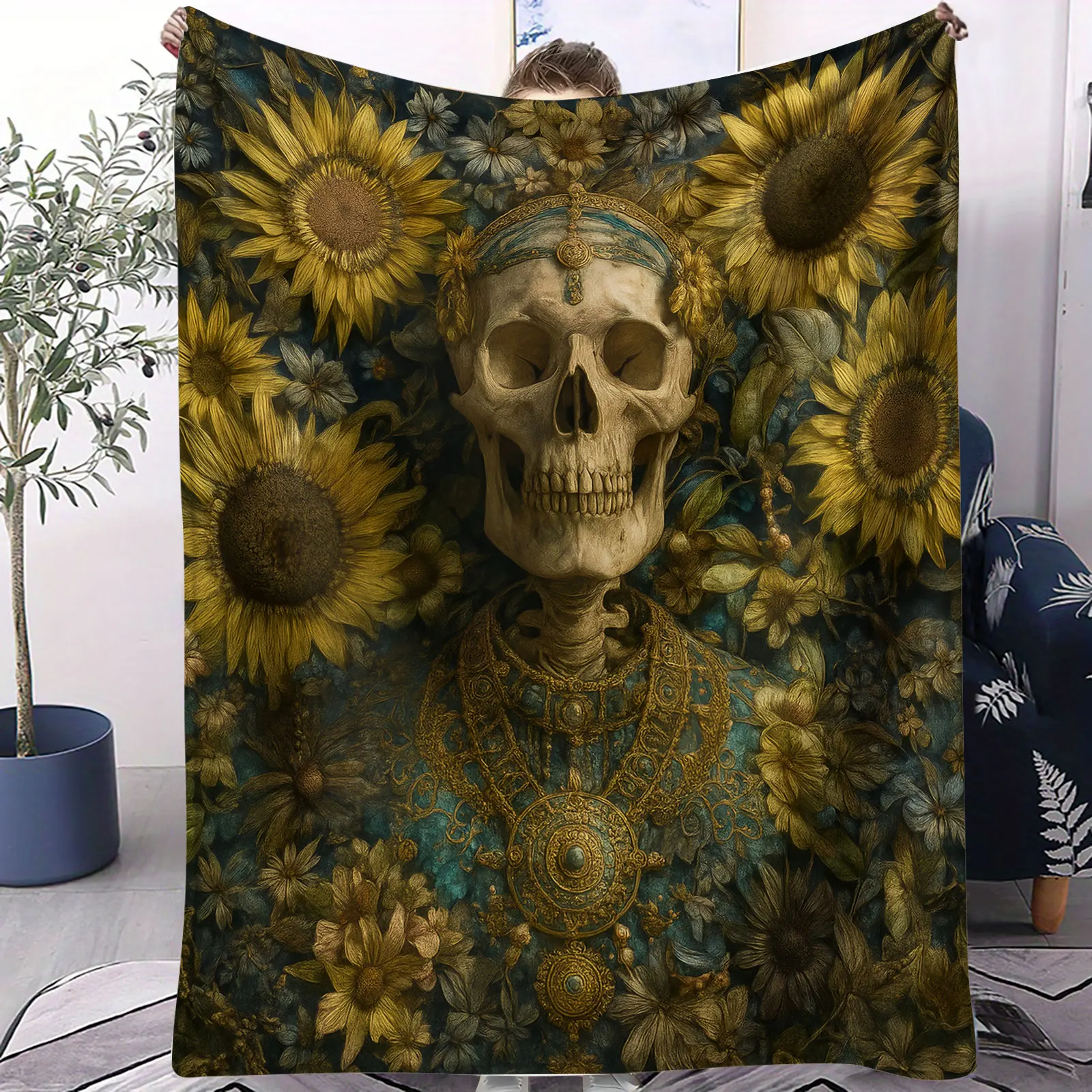 بطانية قيلولة على شكل جمجمة قوطية حمراء ووردية، بطانية تكييف هواء رومانسية داكنة لديكور المنزل، بطانية ناعمة على الطراز البديل