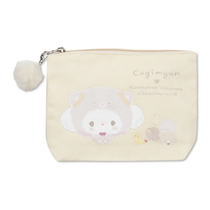 Cogimyun Canvas Makeup Bag Pouch Anime Cute Cosmetic Bags Storage Organizer Vanity Beauty Case