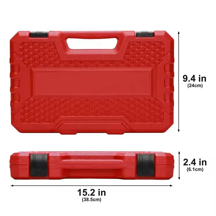 

48Pcs cr-v Impact Socket Kit Carbon Steel SAE Metric 6-Point Standard Hard Case Multifunctional Screwdriver OEM Compatible Hand