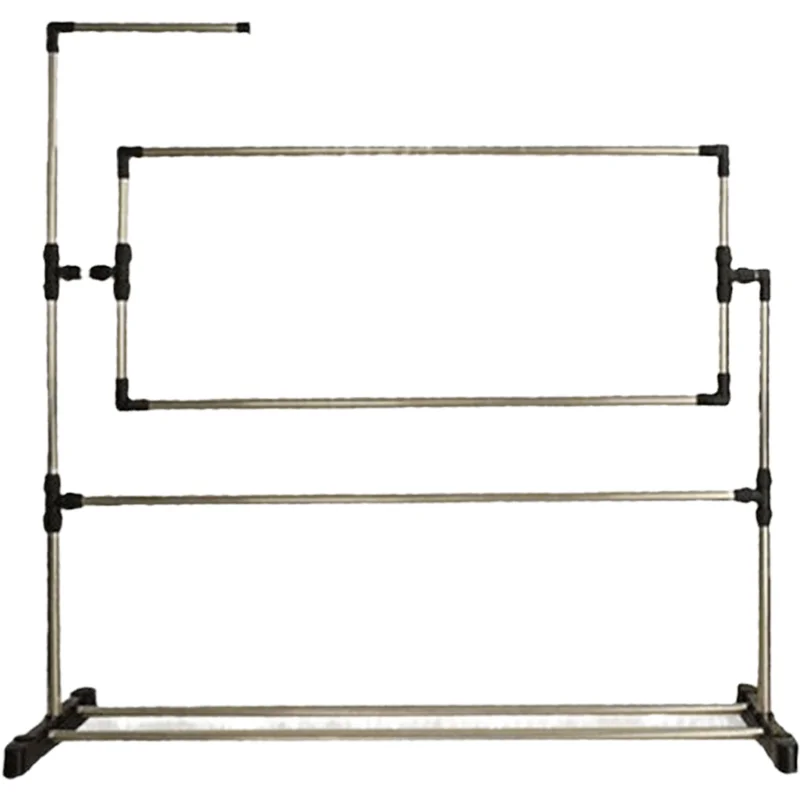 Stainless Steel Cross Stitch Frame Adjustable Chinese Cross-Stitch Accessories Embroidery Floor Stand Clothes Hanger Stand