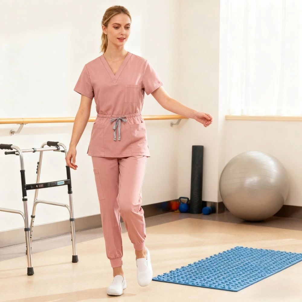 Unisex Scrubs Set Kurzarm, schnell trocknende Krankenschwesteruniform, Tierarzt Haustier Krankenhaus Arbeitskleidung S-3XL