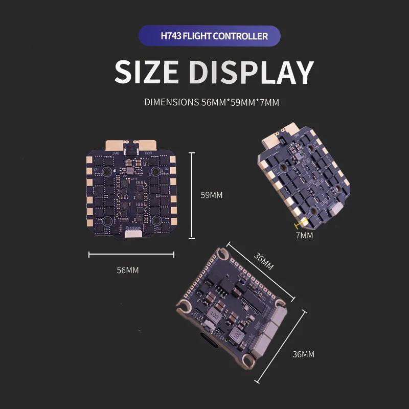 Sterownik lotu F405 z żyroskopem ICM42688P i regulatorami ESC 80A/100A, 3-8S, 30.5x30.5mm do dronów wyścigowych FPV, Plug and Play