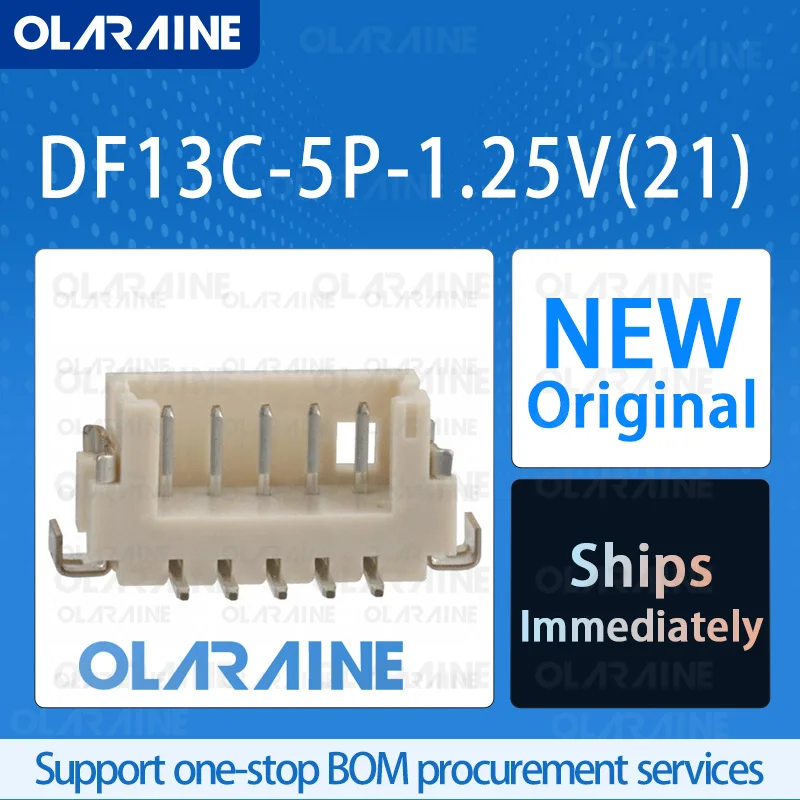 

20/50/100Pcs DF13C-5P-1.25V(21) 100% brand new original микросхема Headers and wire housings Connector 5 Position 1 A