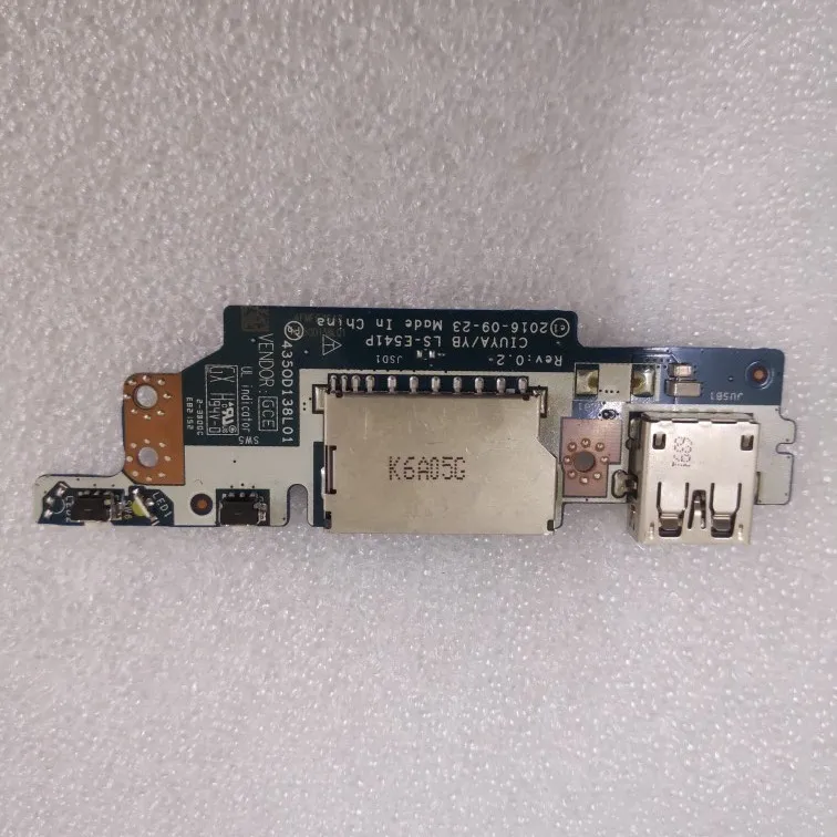 لينوفو فليكس 5 1570 1470 اليوغا 520 520-14 محمول USB جاك قارئ بطاقة زر الطاقة مجلس التبديل إصلاح الملحقات LS-E541P