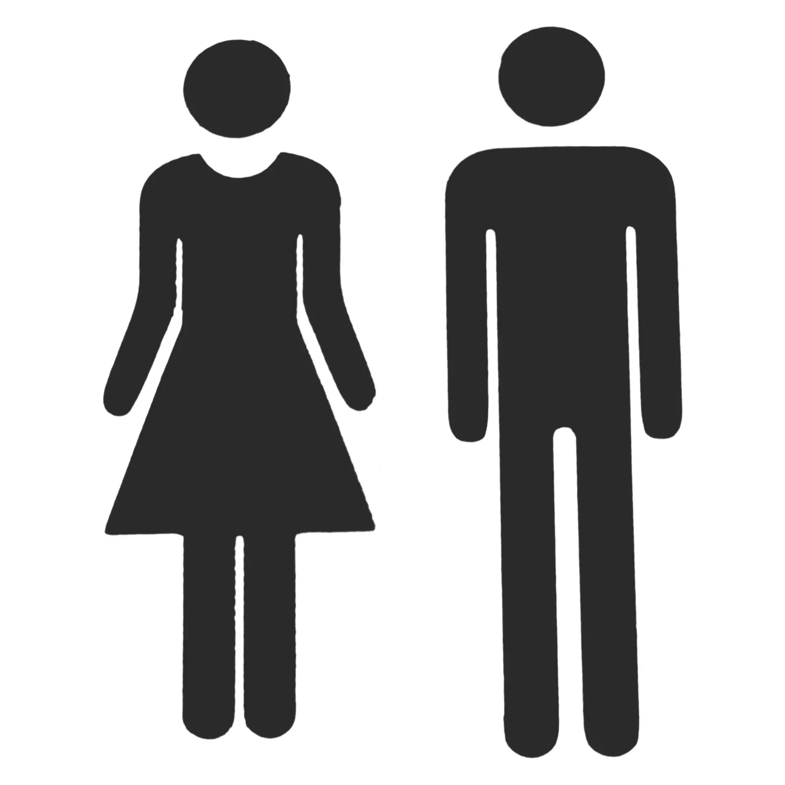 

1 Pair DIY Man & Woman Toilet Sticker WC-Door Sign Decals Toilet Signs Restroom Washroom Signage-Plaque Wall Sticker Decor