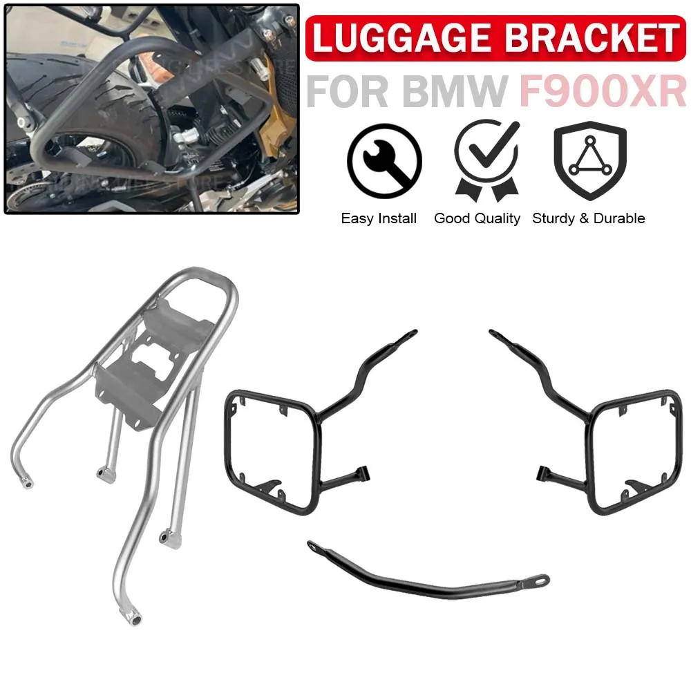 Motorcycle Pannier Rack For BMW F900XRTop Case Side Box Holder  F900 F 900 XR 900XR 2019-2025 Stainless Steel Luggage Bracket