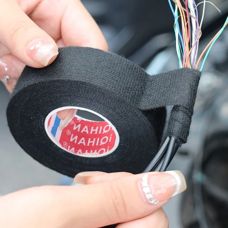 15M/Roll Electrical Insulating Tape Heat Resistant Harness Tape Car Cable Harness Wiring Loom Protection Waterproof Tapes