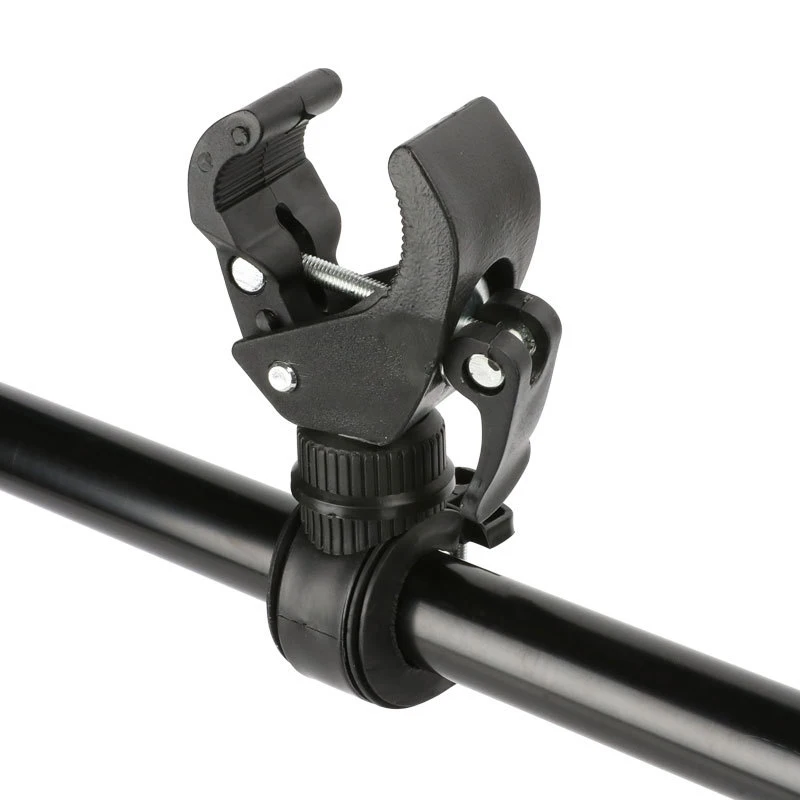 AliExpress NONE 【AM3】Universal 360 Degree Rotating Bike Bicycle Handlebar LED Flashlight Torch Mount Clamp Clip Holder Grip Black Bracket