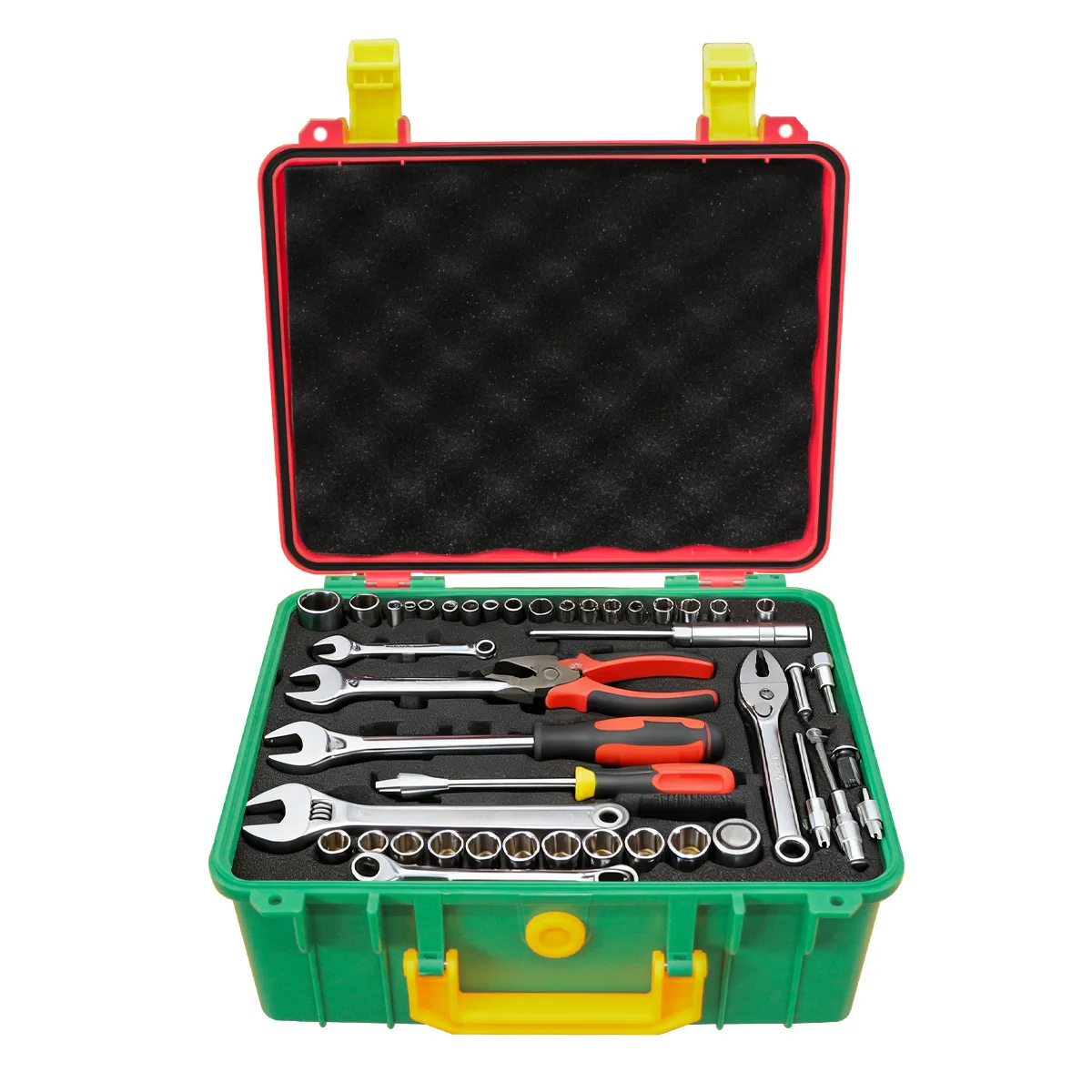 صندوق أدوات صيانة السيارات البلاستيكي المقاوم للماء والرطوبة مع إسفنجة، حقيبة تخزين محمولة لحماية السلامة #5