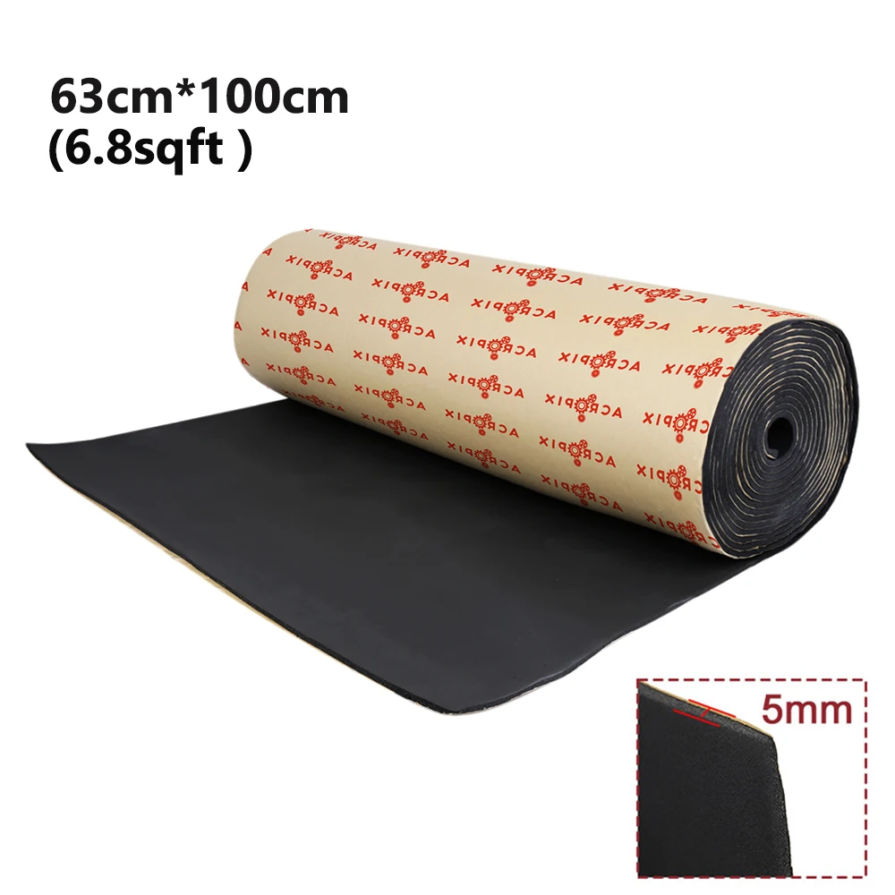 Uxcell 5mm 10mm Isolier kissen Auto zellen schaum schall dämpfende Isolier matte 300cm 500cm Autozubehör Innen schall dämmung