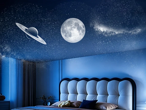 New 2 in 1 USB Projection Light Manual Focus Galaxy Projector Light Car Ambient Lamp Romantic Room Moon Saturn Star Night Lights