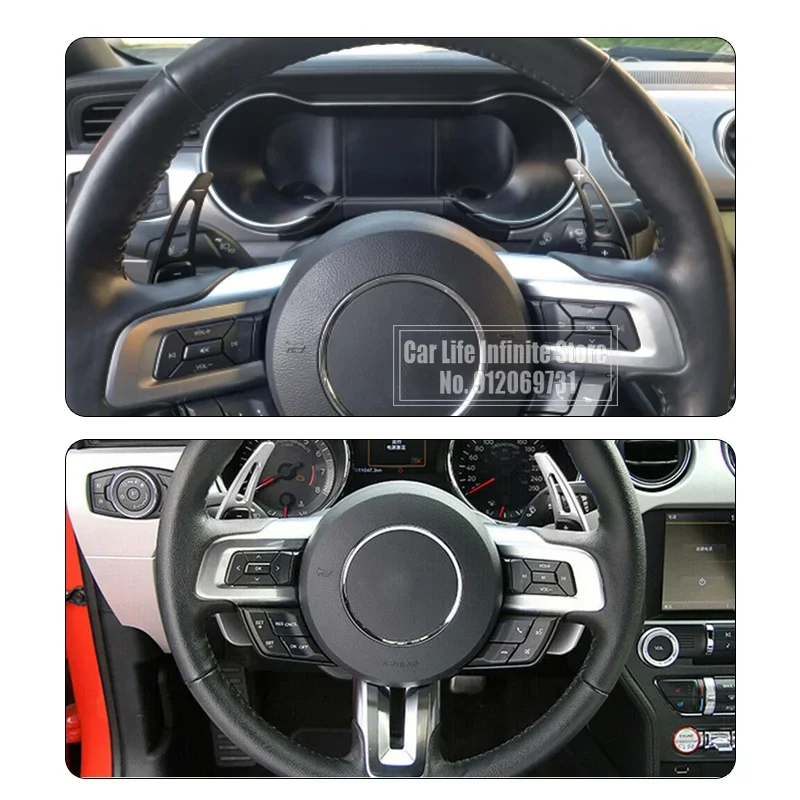 

2Pcs Car Shift Paddles For Ford Mustang 2015 2016 2017 2018 2019 Steering Wheel Gear Shifters Paddle Aluminum Alloy Accessories