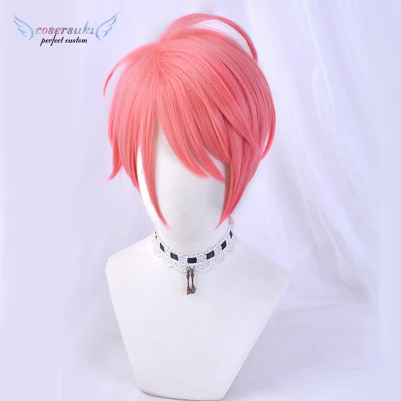 Paradox Live BAE Maruyama Reo Pink Red Short Headwear for Cosplay Halloween Carnival Cosplay