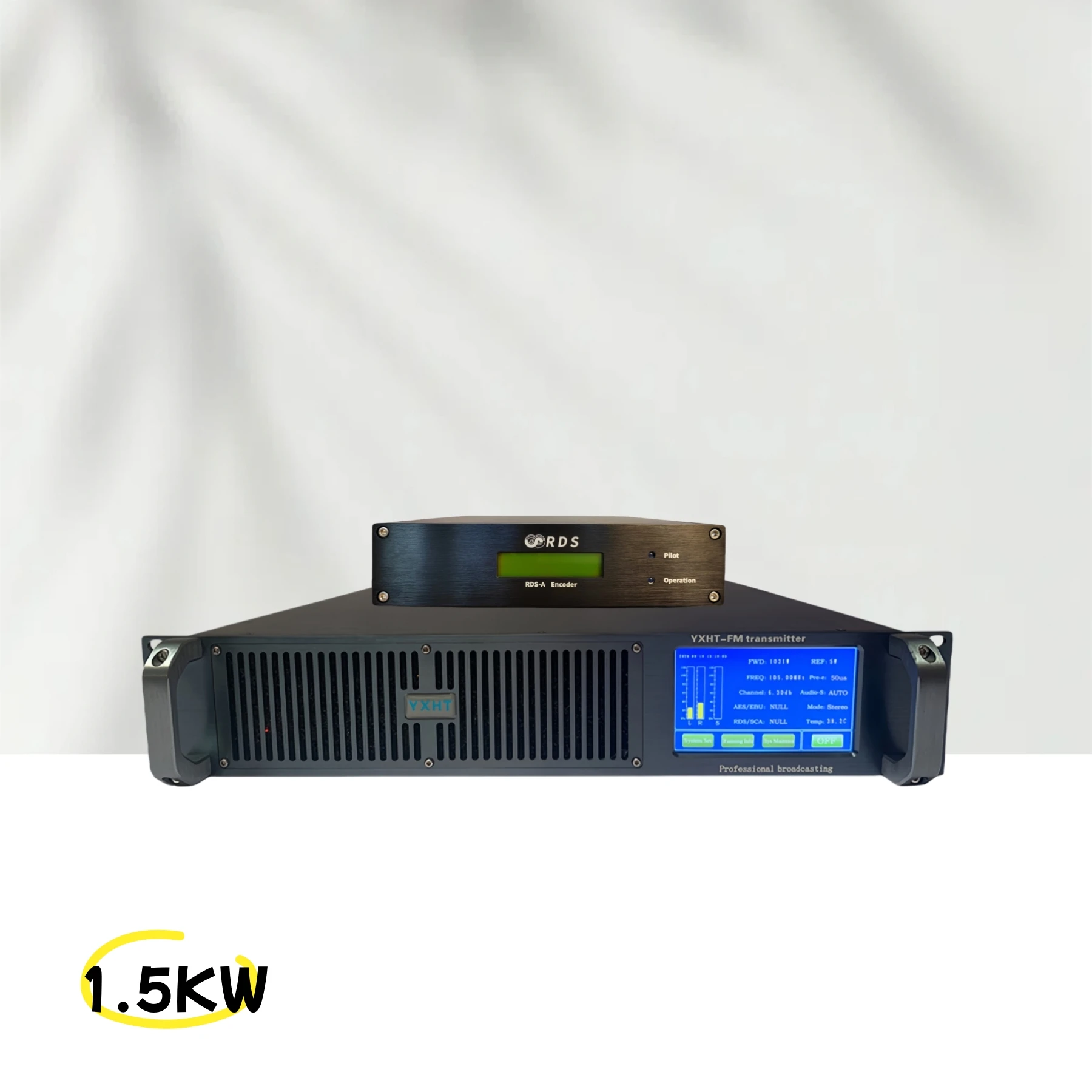

YXHT-2, 1.5KW FM Transmitter + RDS Encoder Two Stereo Broadcast Equipments For Radio Station