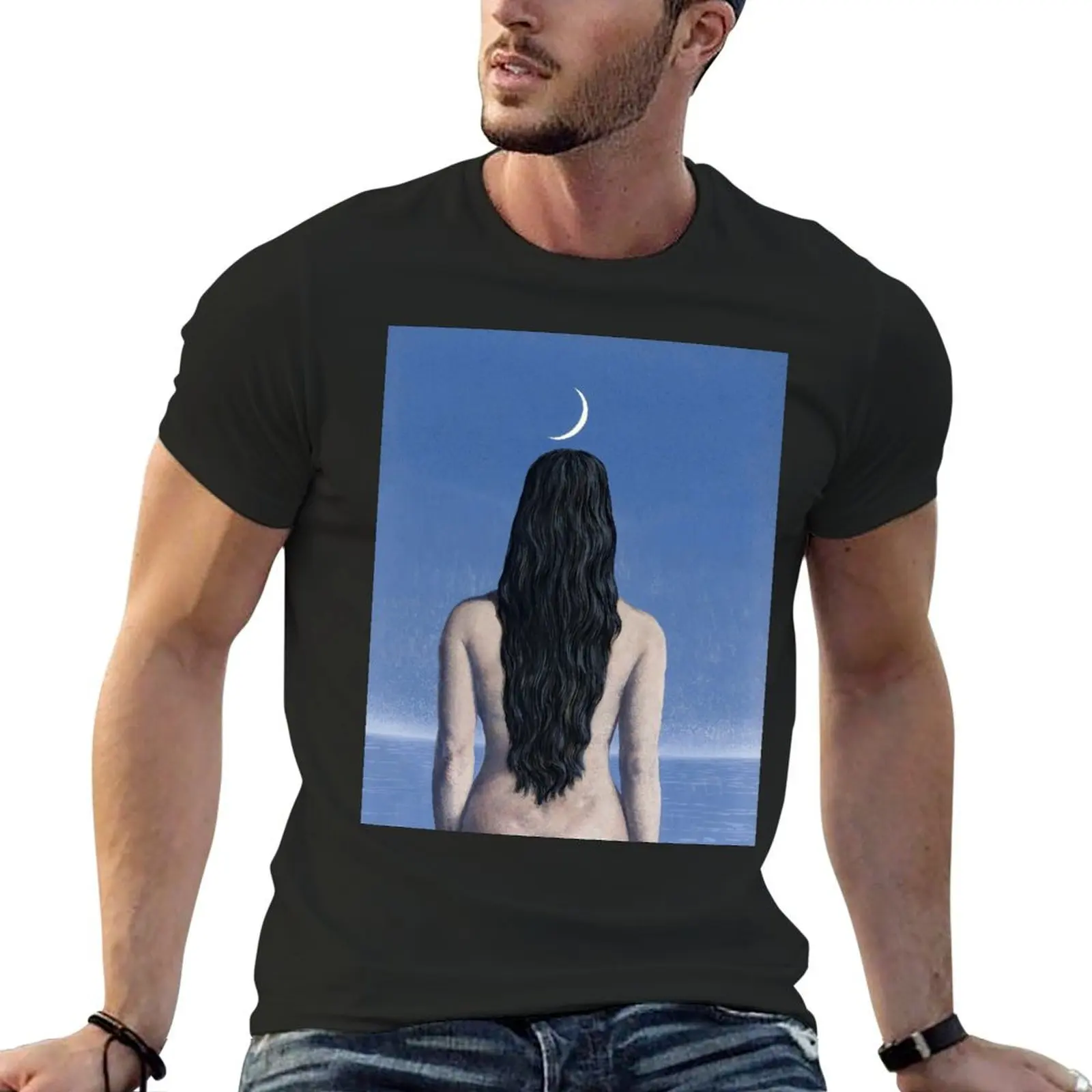 The evening dress, René Magritte T-Shirt graphic t shirts korean fashion mens graphic tshirts