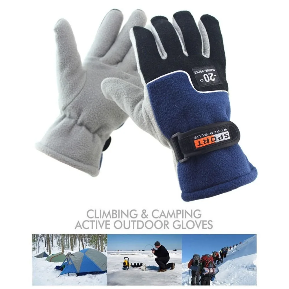 New Polar Fleece Winter Gloves Touchable Screen Warm Driving Mittens Coldproof Windproof Skiing Gloves Autumn and Winter