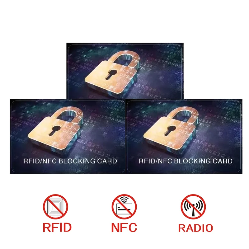 RFID Blocking Cards Premium Contactless NFC Debit Credit Card Passport Protector Blocker Set for Men Women Block Key Tag