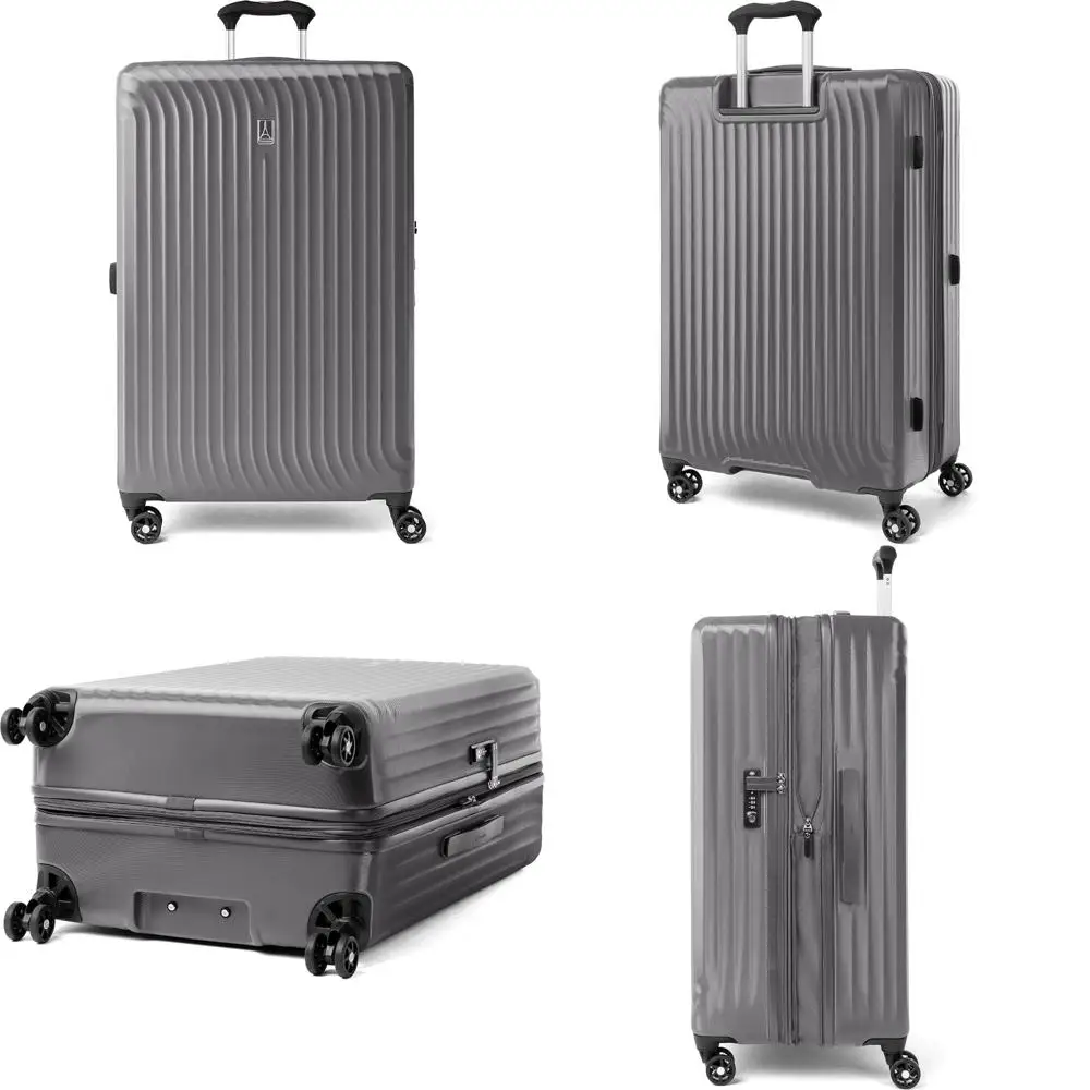 Lightweight Expandable Hardshell Polycarbonate Spinner Luggage, 8 Wheels, Large Capacity Suitcase, Shaded Color Options