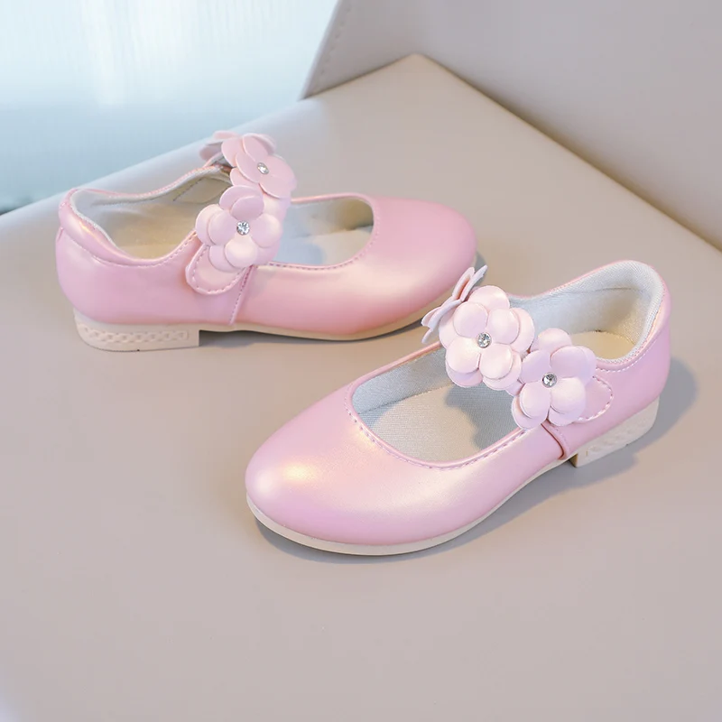 Herbst Mädchen Mary Jane Applikationen niedrigen Absatz schöne Kinder Prinzessin Schuh drei Farben spitzen Zehen atmungsaktiven Kinder Schuh 26-36 – Detail 32