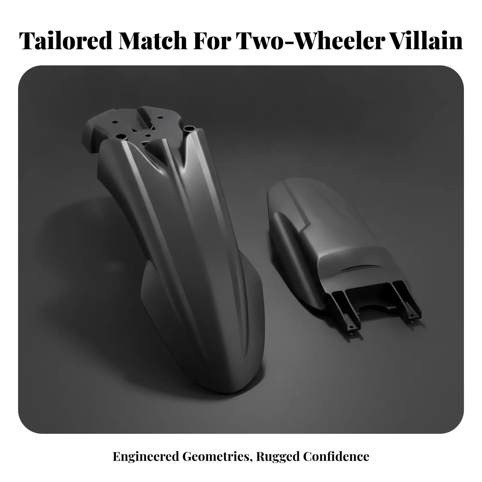 Contoured Motorcycle Fender for Mountain Bike 27.5 Bicycle Mud Shield PP Material Front Fender Rear Guard for Trail