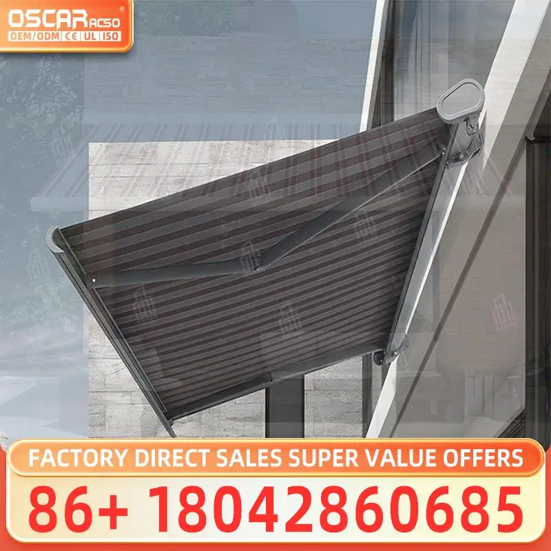 

Double Side Motorised Retractable Aluminum Awning Outdoor Garden Decor Butterfly Canopy for Terrace Restaurant Retractable Awnin