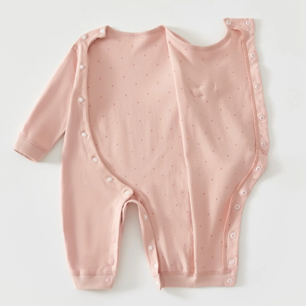 Newborn Pure Cotton Breathable Jumpsuit 0-18M Baby Boy Girl Spring Fall Daily Wear Knit Romper Kid Casual Snap Closure One-piece