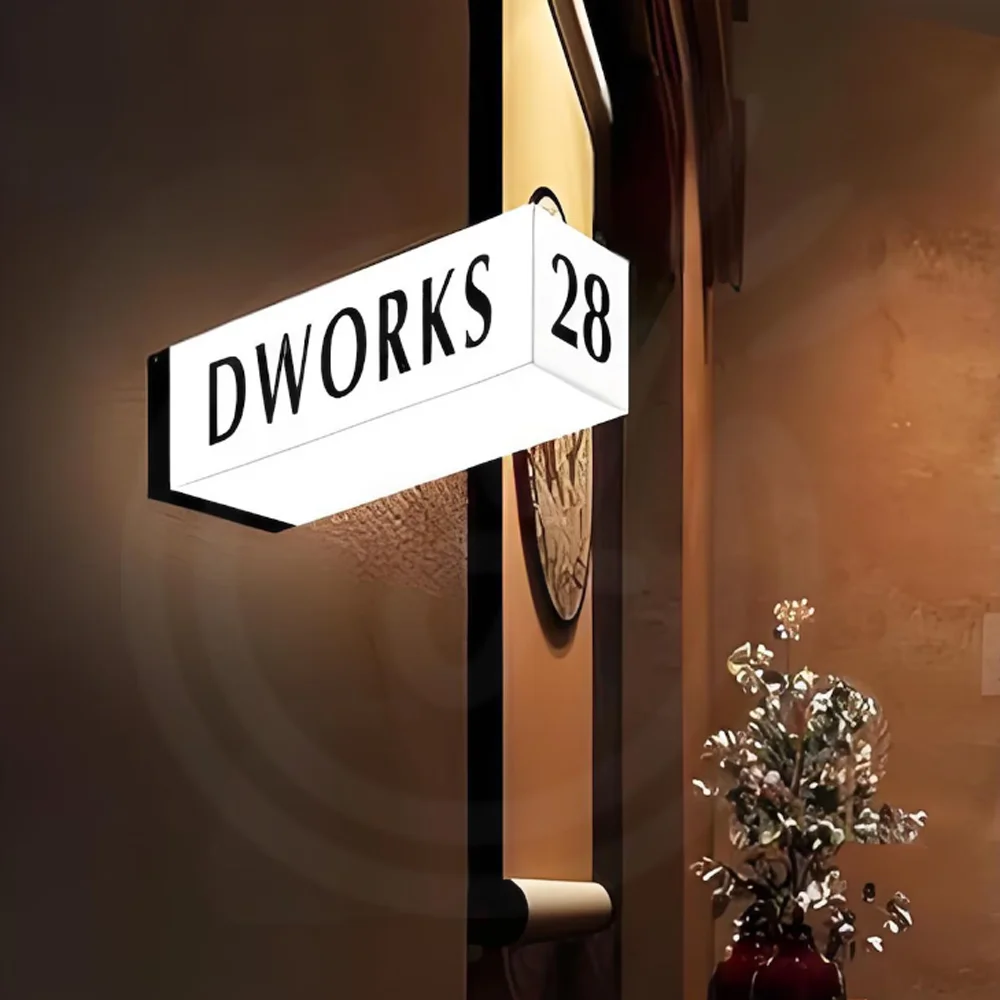 Waterproof Custom LED Light Box for Business Outdoor Signage Acrylic Double Sided Storefront Wall Hanging Display