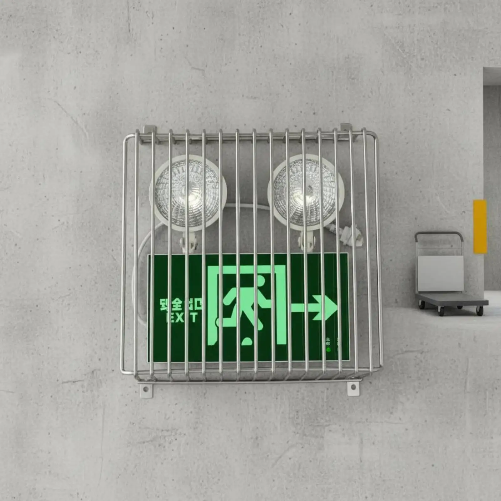 Emergency Lamp Guard Anti Kick Stainless Steel Light Cover Security Barrier for Public Safety Lighting Installation