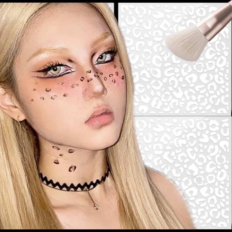 

1-20pcs Leopard Print Makeup Template Elements DIY Retro Painting Stencil Animal Pattern Temporary Tattoos Body Arts
