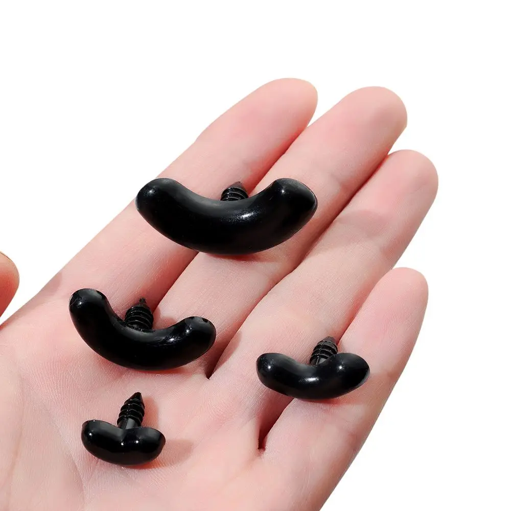 20pcs 17/24/30mm Black Plastic Safety Thread Eyes Crafts Bear Animal DIY Dolls Puppet Nose Accessories Stuffed Toys Parts