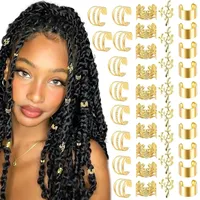 2024 New 40pcs Dreadlock Hair Beads - Stylish Alloy Hair Accessories Loc Hair Jewelry for Braids for Girls and Women