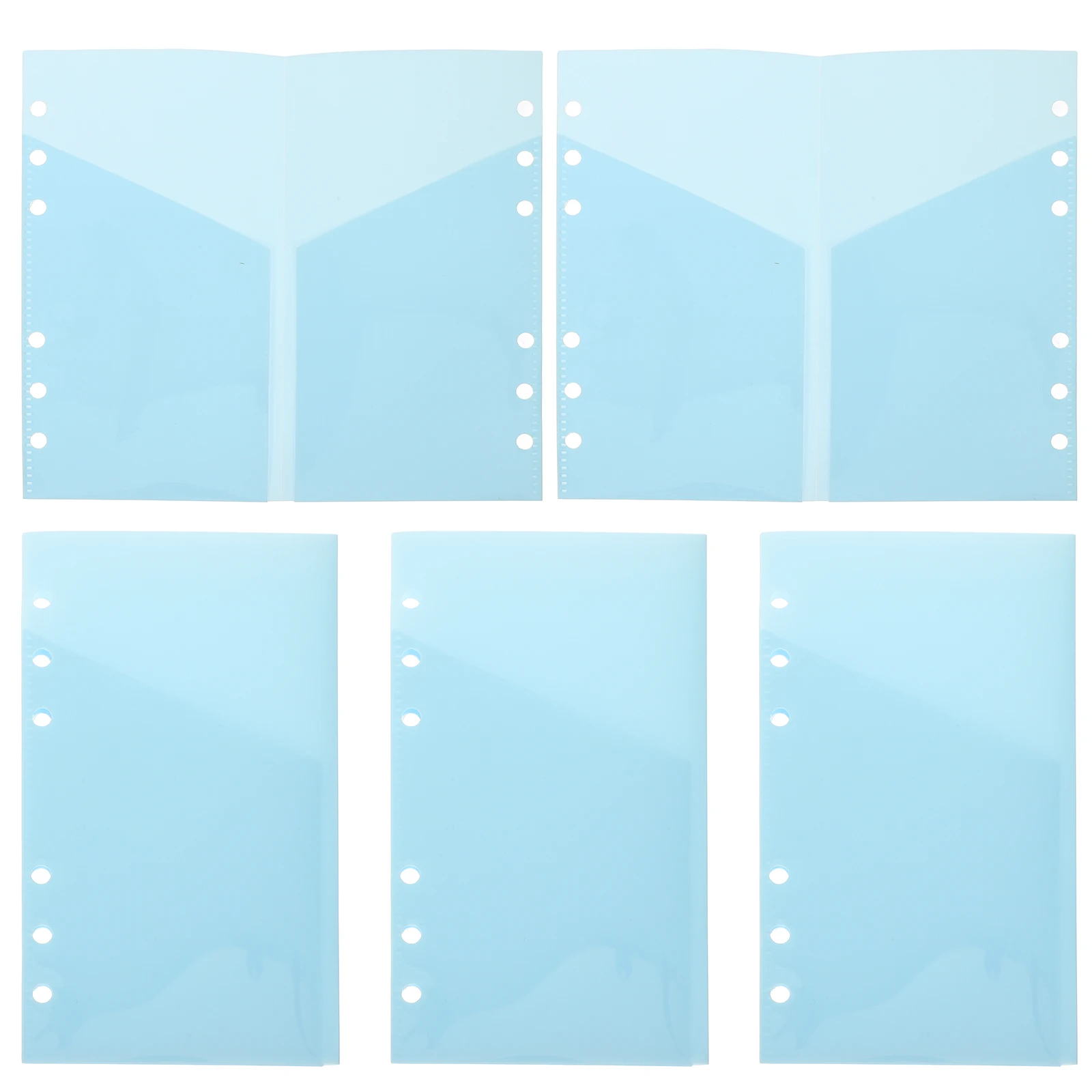 5pcs Portable Budget Binder Inserts Reusable Multi-Use Small Binder Pockets Pp Material Sticker Card Storage For Family