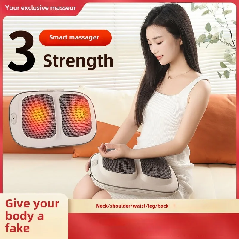 

Multi Functional Neck Waist Shoulder Massager Household Back Kneading Tool with Multiple Adjustable Hot Lumbar Spine Apparatus