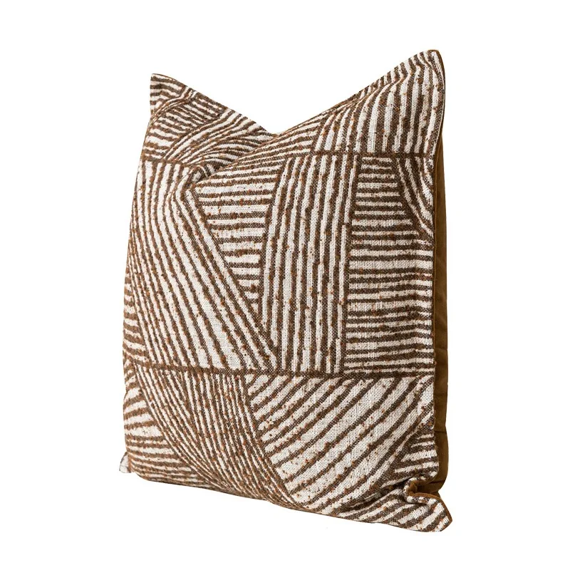 Brown Pillows Geometric Cushion Case 45x45 30x50 Decorative Pillow Cover For Sofa Chair Modern Room Home Decorations