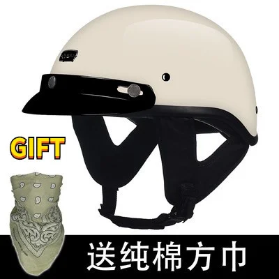 

Free gift Motocross Helmets Motorbike Helm for man women Chopper Biker DOT Motorcycle Helmet German Leather Vintage Casco