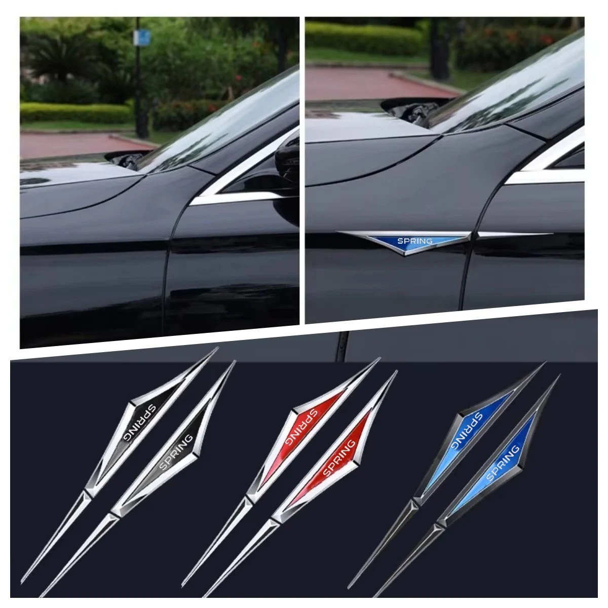 

2Pcs Car Body Side Doors Blade Car Stickers For DACIA Spring Logo Side Doors Blade Stickers emblem Car Decoration Accessories