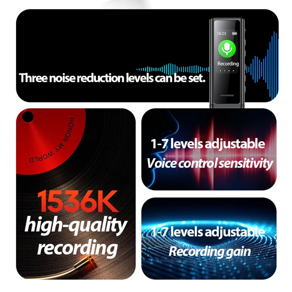 جيب صغير صوت المنشط مسجل محرك فلاش USB 8-128 جيجابايت مشغل موسيقى MP3 المهنية إلغاء الضوضاء الصوت الرقمي ريكو