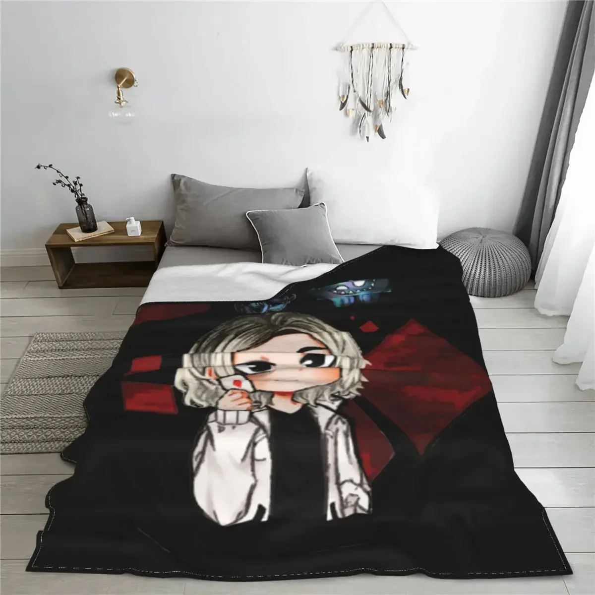 Cute Chishiya Anime Blanket Cover Alice In Borderland Flannel Throw Blankets Summer Air Conditioning Decor Soft Warm Bedsprea