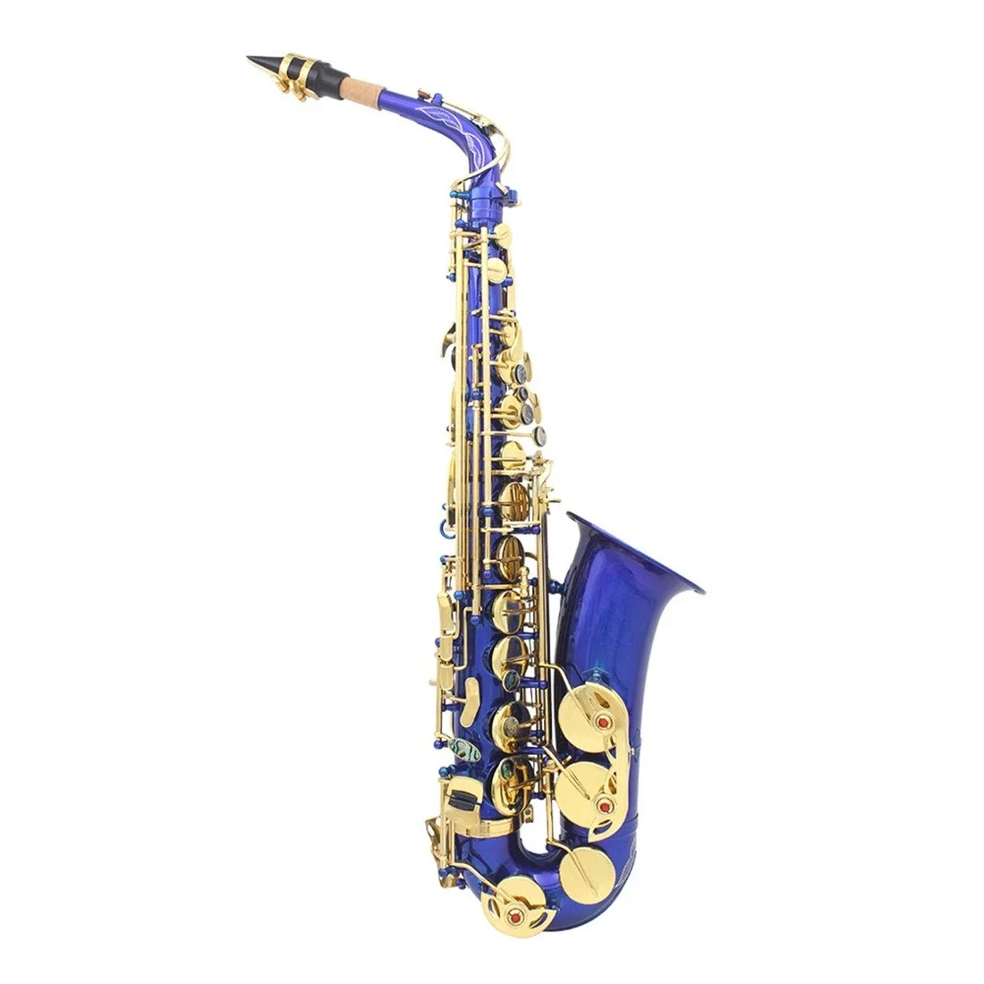 Alto saxophone brass in E flat, blue saxophone