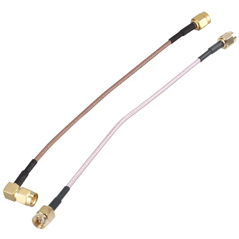 6 Inch SMA Male To SMA Right Angle Male Plug Jumper Pigtail Cable RG316 & 6.5 Inch Length SMA Male To SMA Male Cable