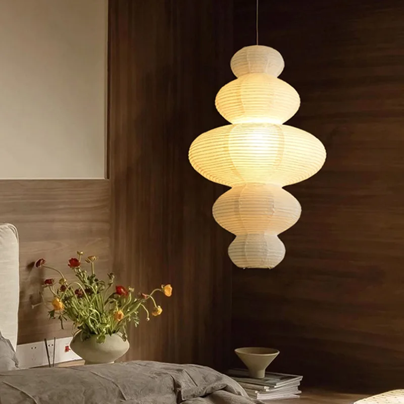 Rice Paper Pendant Lamp Ceiling Suspension Chandelier Floor Light With E27 Bulb Living Room Art Decor