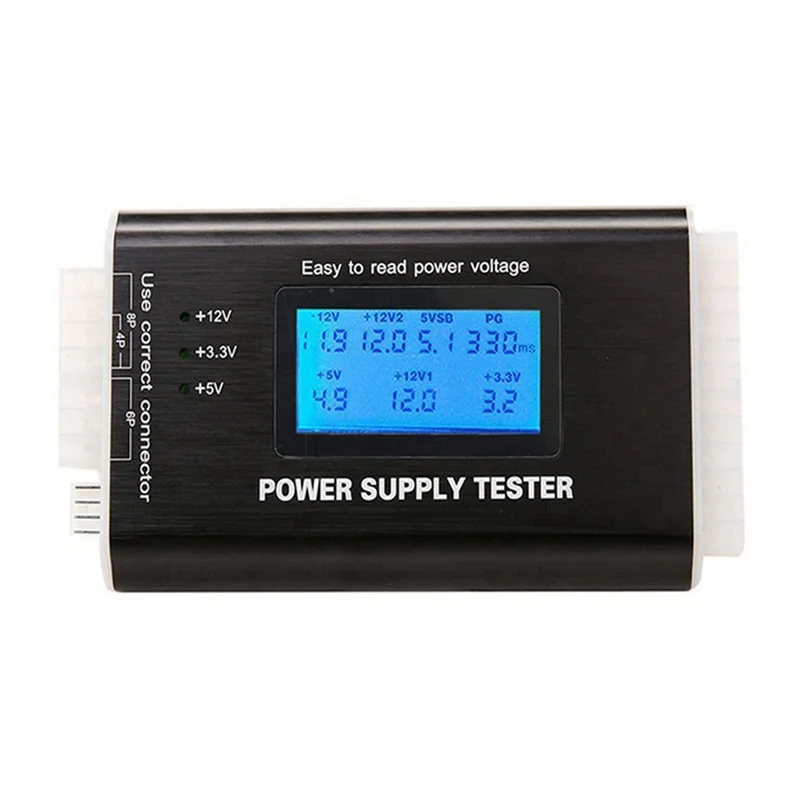 Well Made-ATX Power Detection Tool Computer Host Power Tester Portable Metal Shell LCD Display Case Power Tester