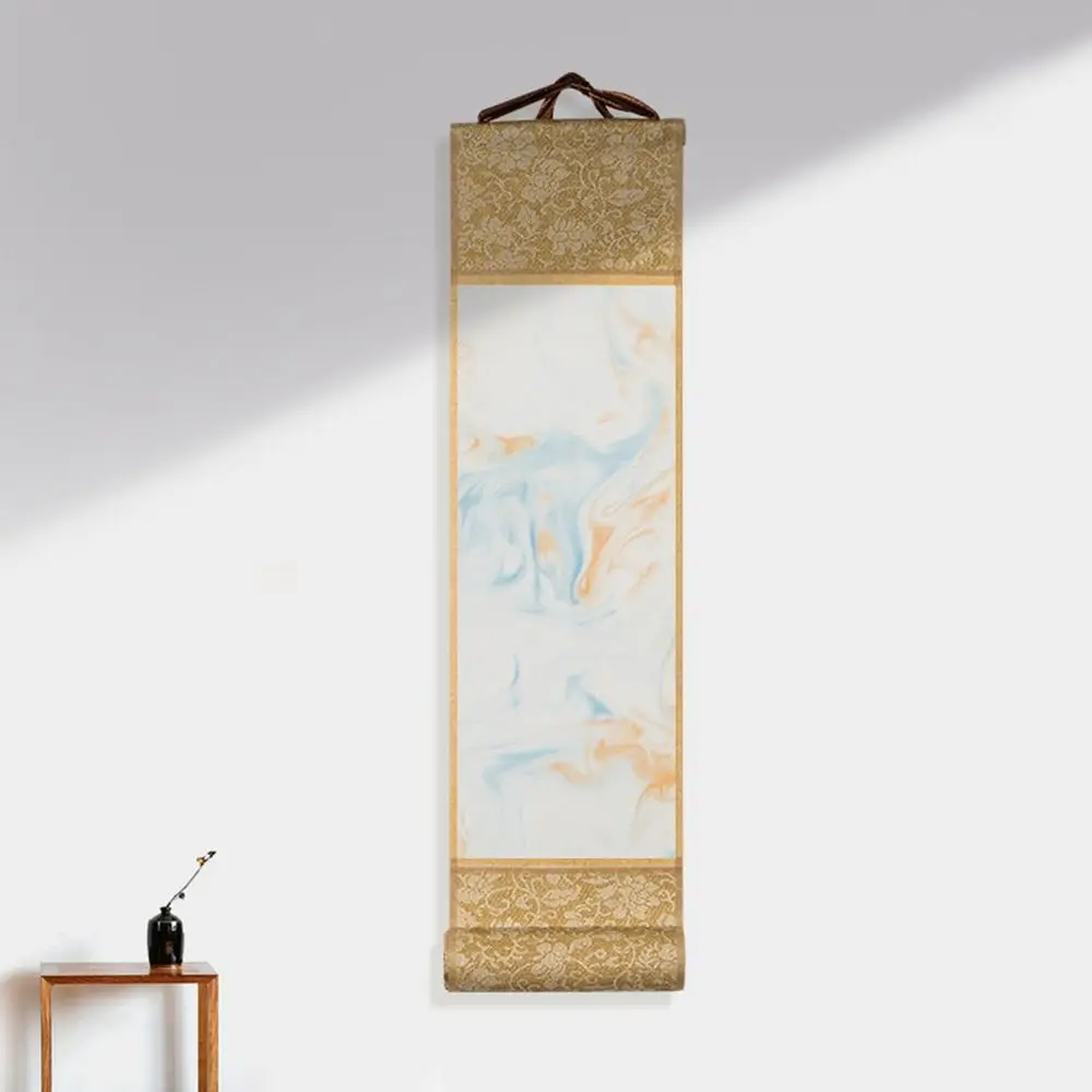 Mounting Art Supplies Mini Batik Trumpet Scroll Gilded Rice Paper Scroll Painting Drawing Paper Blank Hanging Scroll