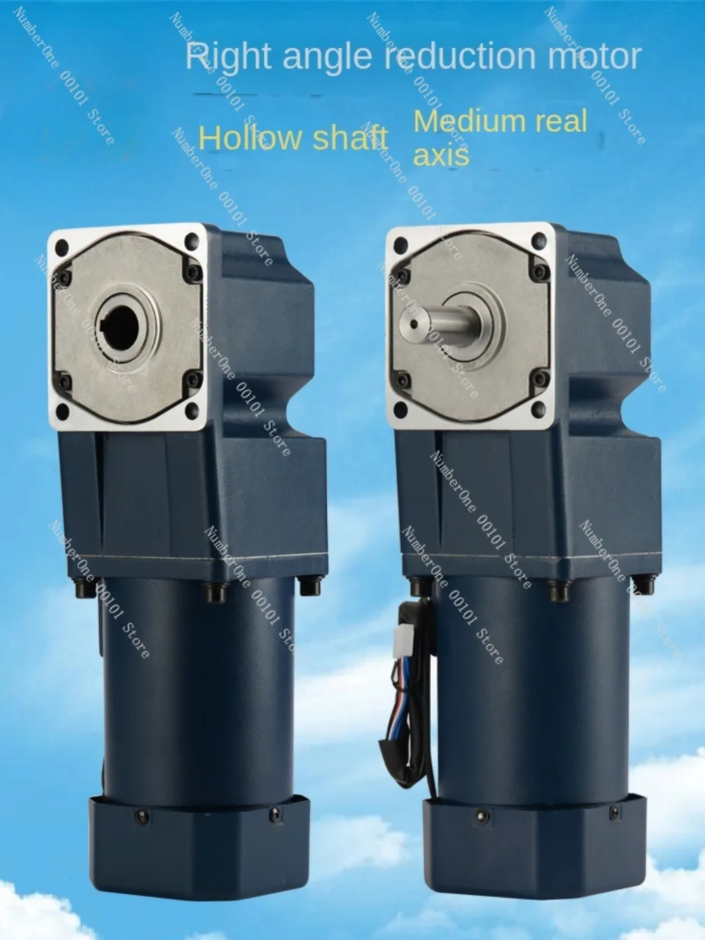 Right-Angle Gear Reduction Motor Single-Phase 220V Medium-Solid Hollow Miniature 90-Degree Angle Speed Control Motor