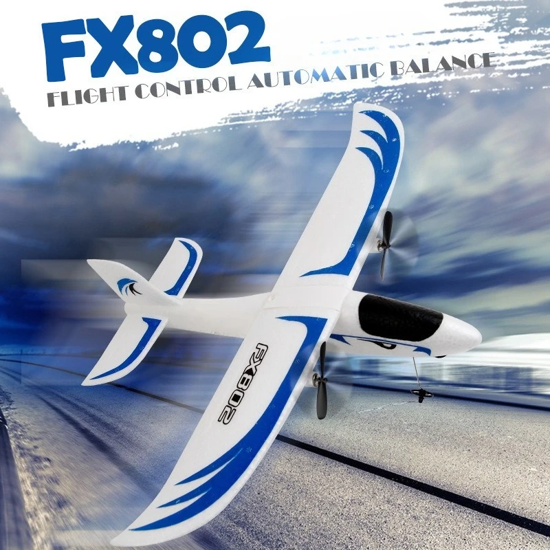 FX802 2.4G 2CH EPP Foam RC Glider Fixed Wing Aircraft 38.5cm 40g Kids Beginner Outdoor Hobby Toy