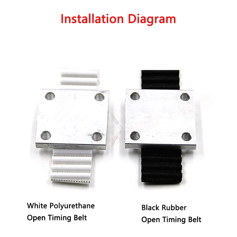 1pc Open Timing Belt Clamp Tooth Plate Connection Plate MXL XL L H 2GT 2M HTD3M HTD5M HTD8M S2M S3M S5M S8M T2.5 T5 T10 Aluminum